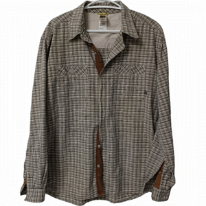 THE North Face button down plaid khaki pattern shirt top